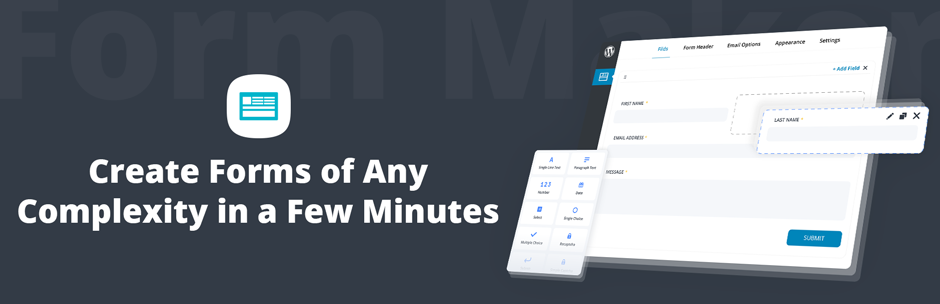Form Maker by 10Web WordPress plugin banner