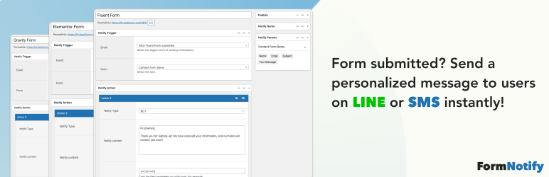 Receive Notifications After Form Submitting – Form Notify for Any Forms WordPress plugin banner