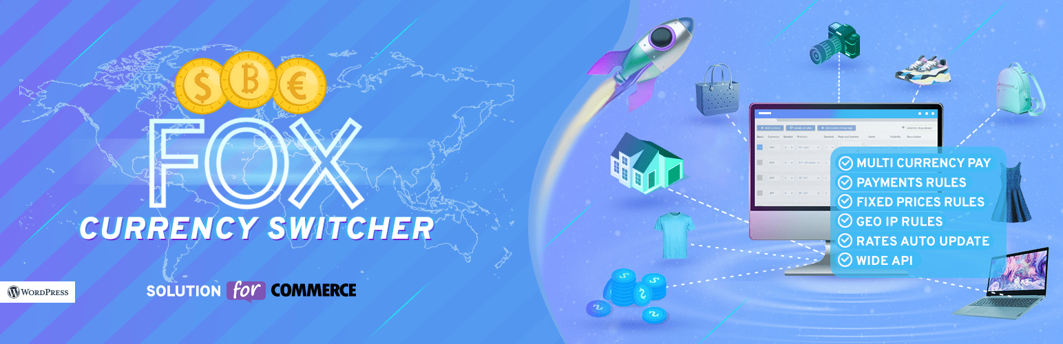FOX – Currency Switcher Professional for WooCommerce WordPress plugin banner