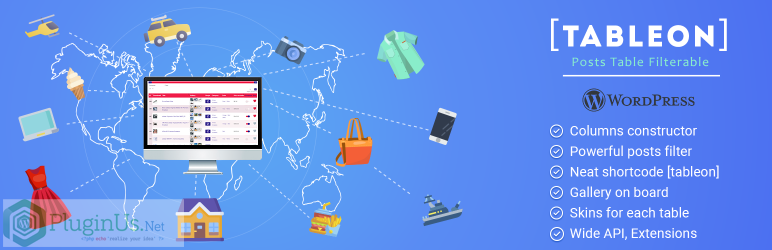 TableOn – WordPress Posts Table Filterable WordPress plugin banner