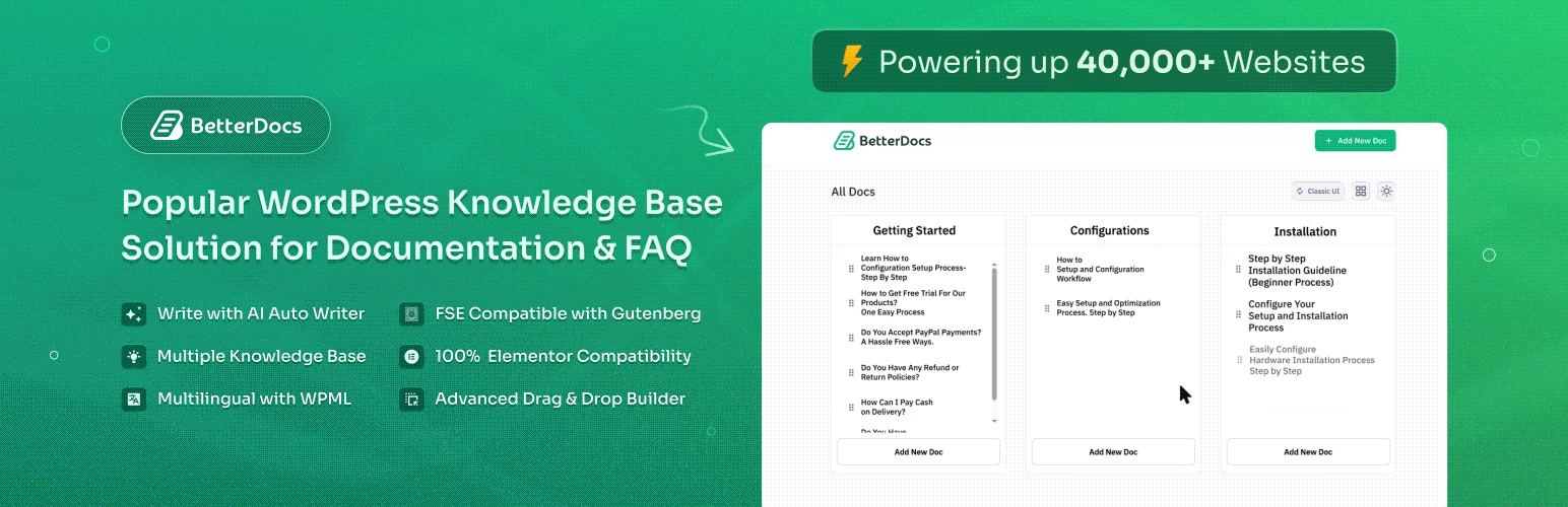 BetterDocs WordPress plugin banner