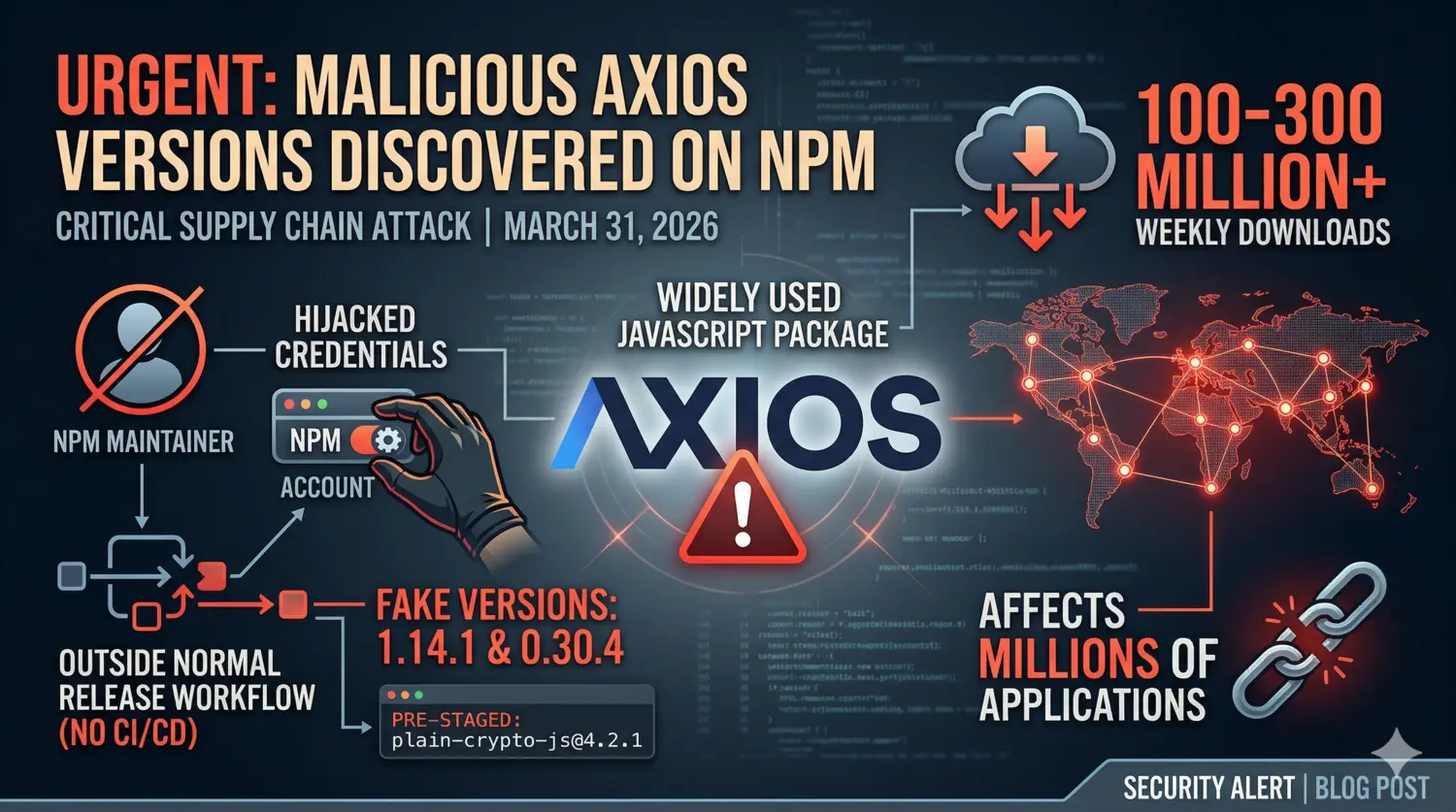 axios Supply Chain Attack: Malicious Versions Deploy a RAT